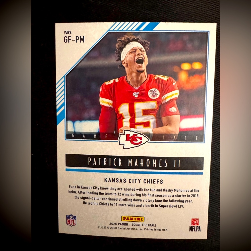 Panini NFL Patrick Mahomes II Trading Card - Red